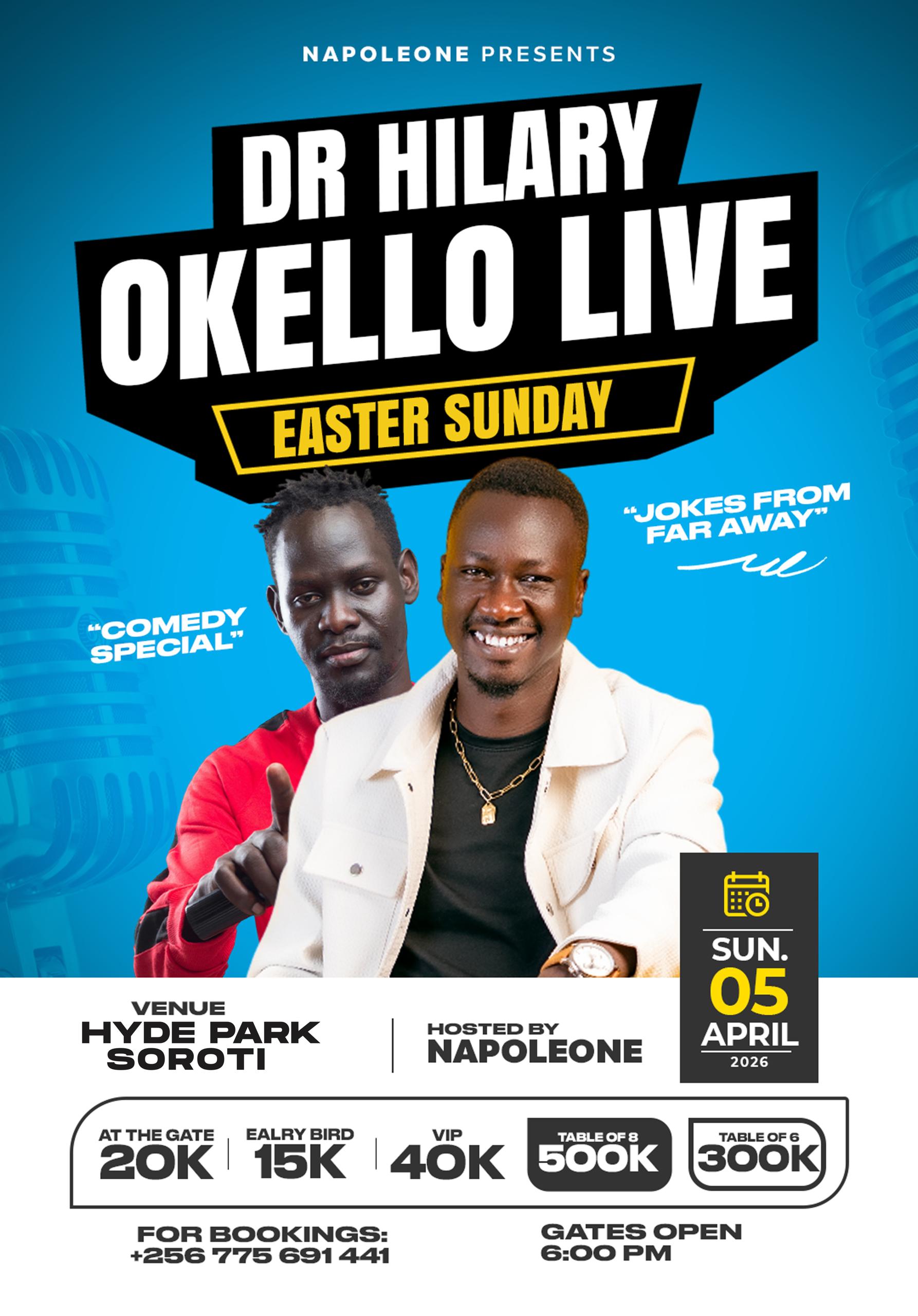 Dr Hilary Okello Live – Easter Sunday Comedy Special