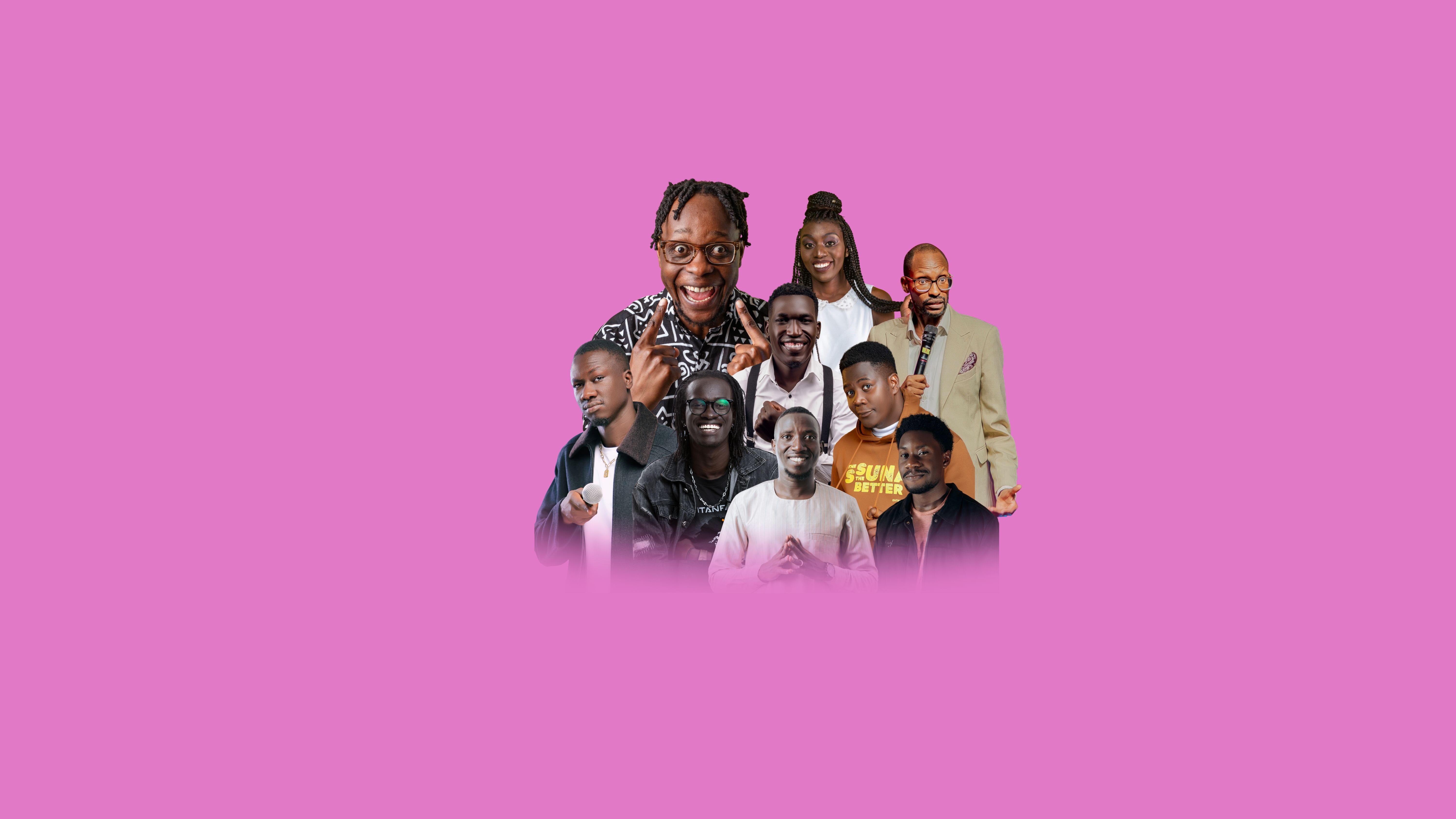Promotional artwork for Marabou Laugh Fest: The Gala, a comedy event featuring top comedians from Africa and local Ugandan acts.